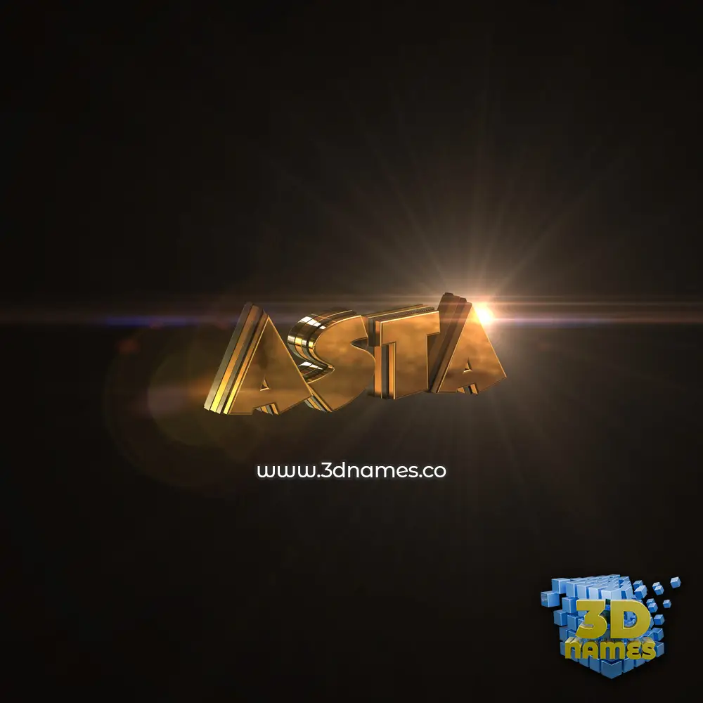 asta in Golden Sparkle style - 3D name wallpaper asta in Golden Sparkle style - 3D name wallpaper