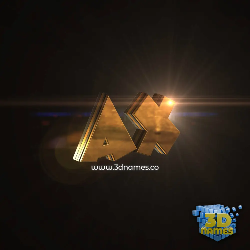 ax in Golden Sparkle style - 3D name wallpaper ax in Golden Sparkle style - 3D name wallpaper