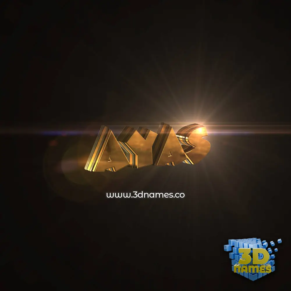 ayas in Golden Sparkle style - 3D name wallpaper ayas in Golden Sparkle style - 3D name wallpaper