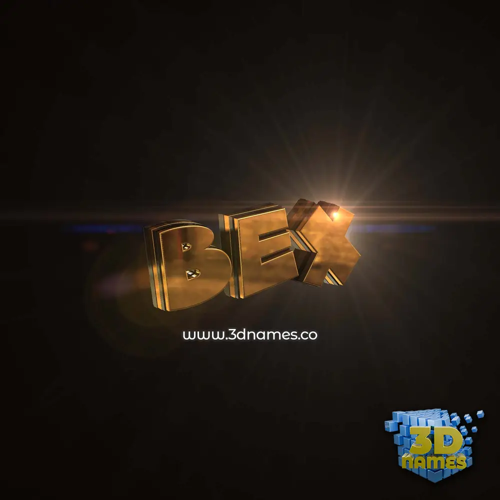 bex in Golden Sparkle style - 3D name wallpaper bex in Golden Sparkle style - 3D name wallpaper