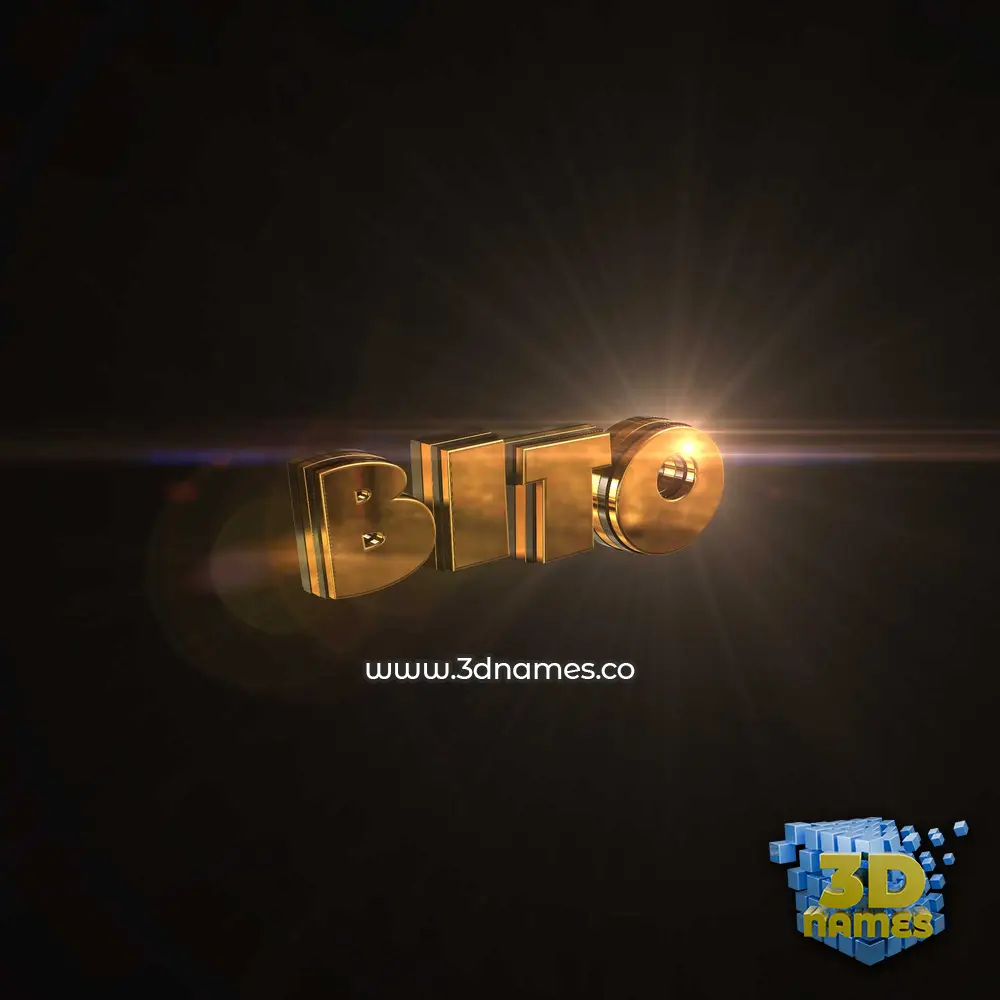 bito in Golden Sparkle style - 3D name wallpaper bito in Golden Sparkle style - 3D name wallpaper