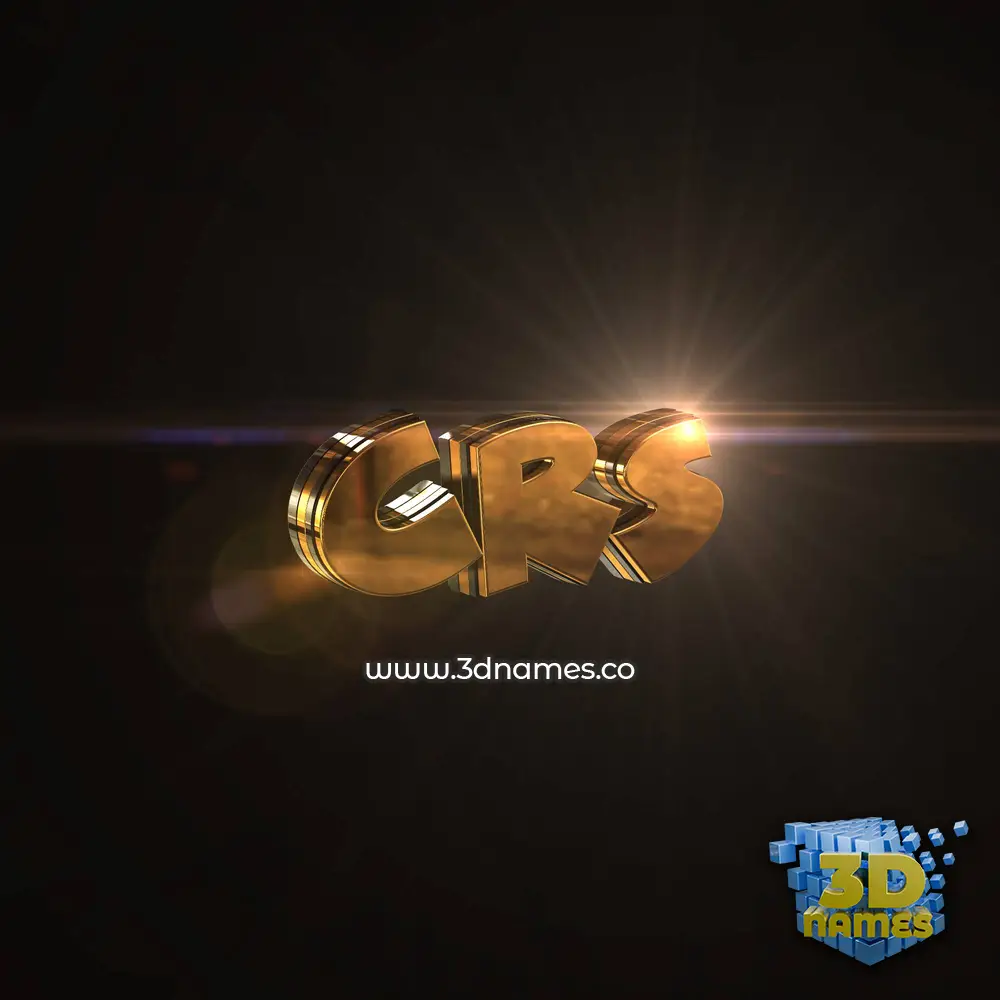 crs in Golden Sparkle style - 3D name wallpaper