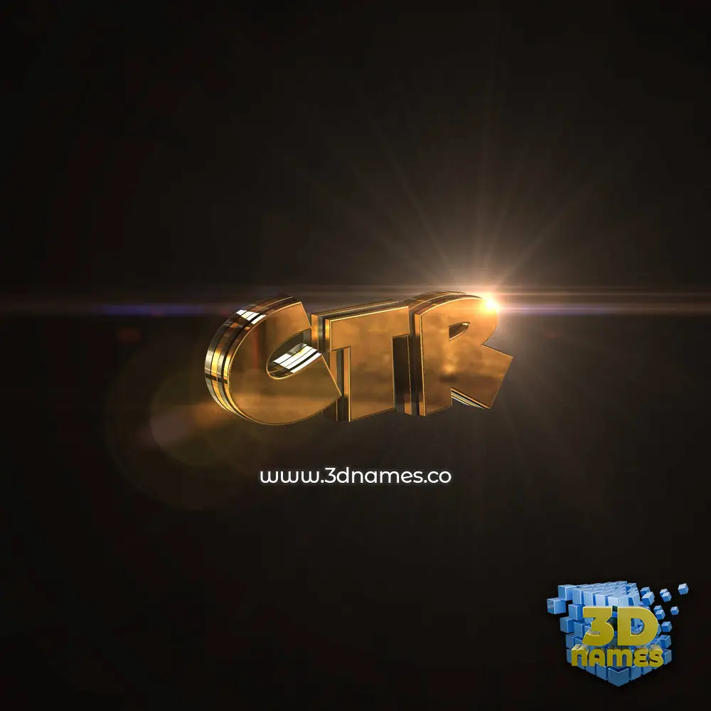 ctr in Golden Sparkle style - 3D name wallpaper ctr in Golden Sparkle style - 3D name wallpaper