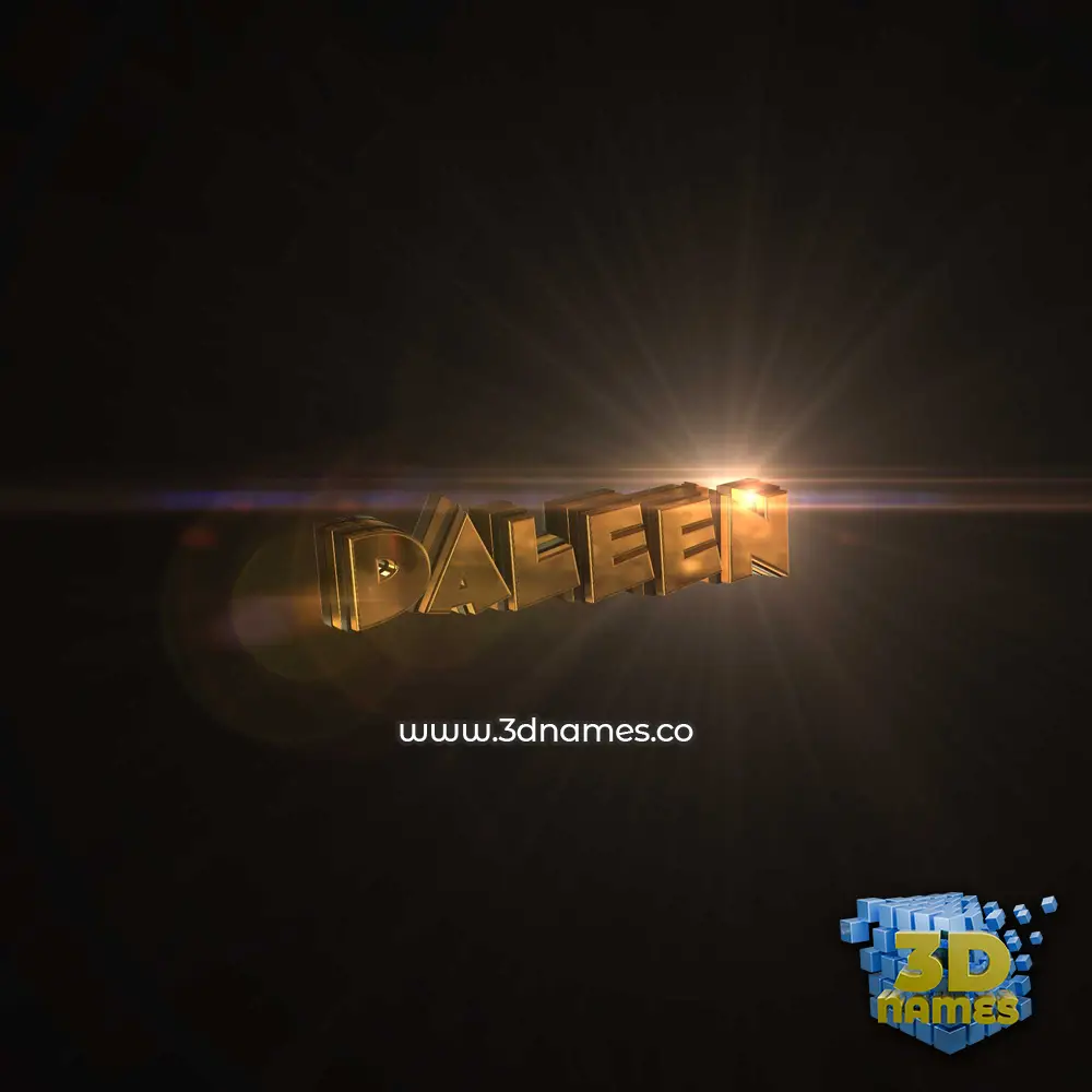 daleen in Golden Sparkle style - 3D name wallpaper daleen in Golden Sparkle style - 3D name wallpaper