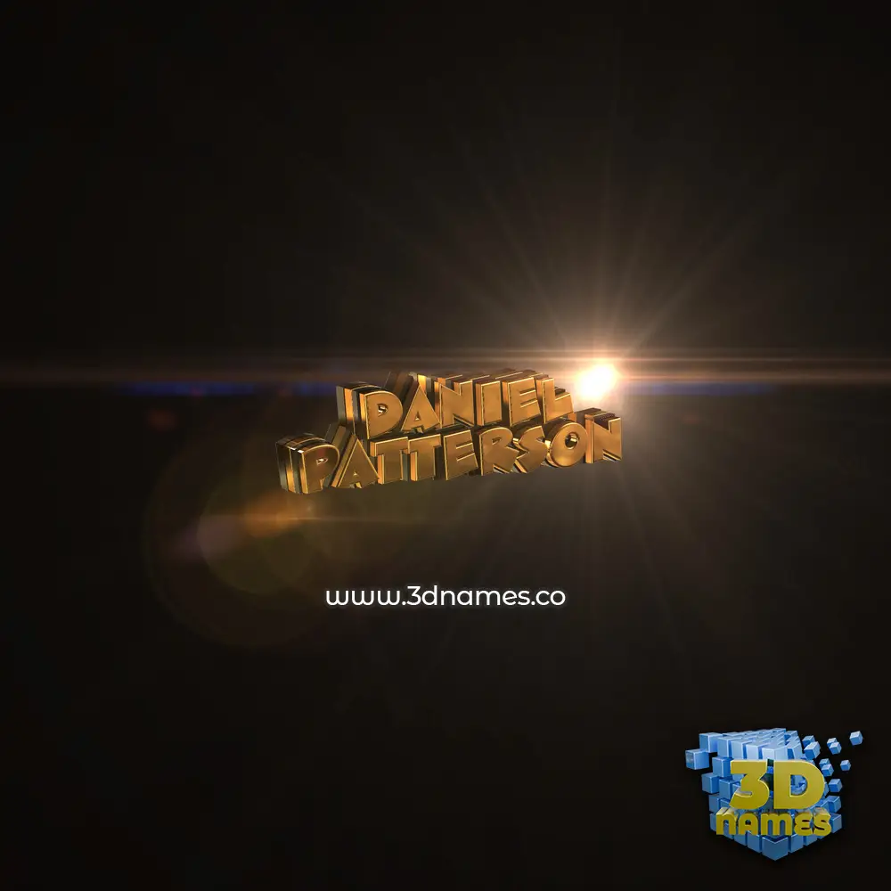 daniel patterson in Golden Sparkle style - 3D name wallpaper
