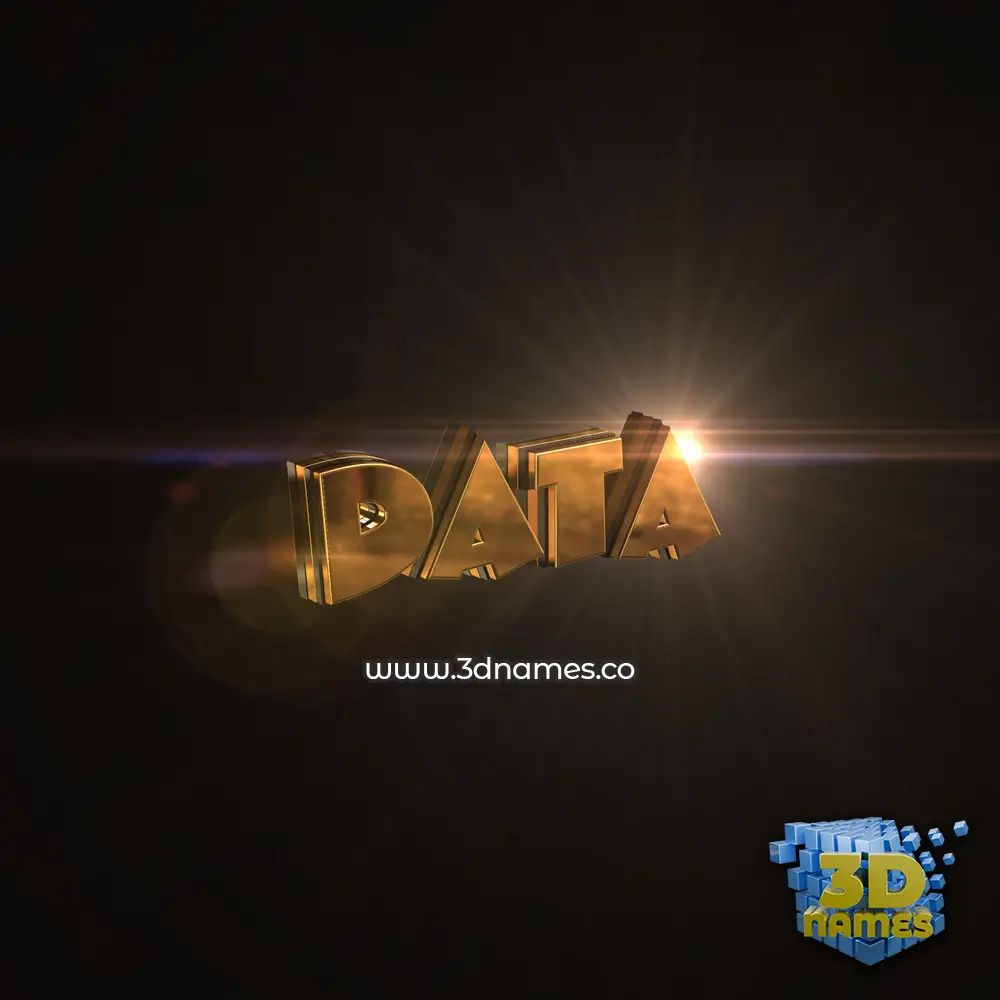 data in Golden Sparkle style - 3D name wallpaper data in Golden Sparkle style - 3D name wallpaper