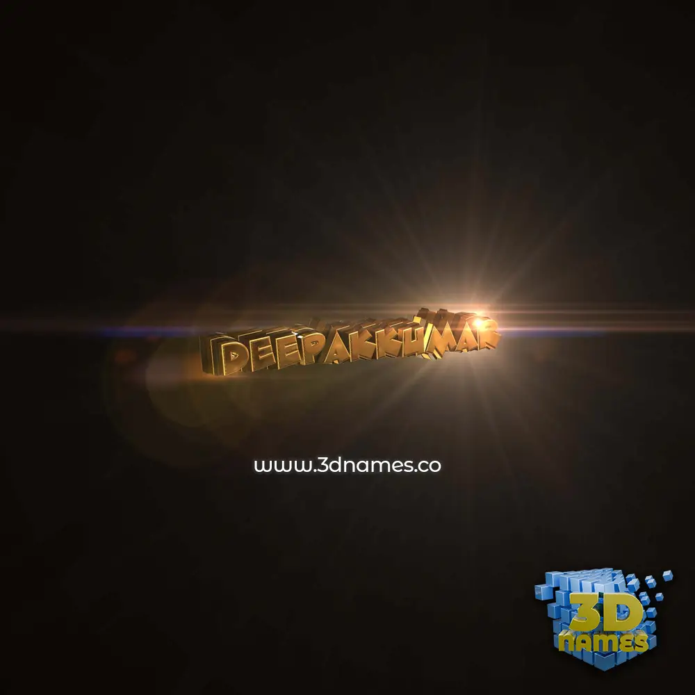 deepakkumar in Golden Sparkle style - 3D name wallpaper