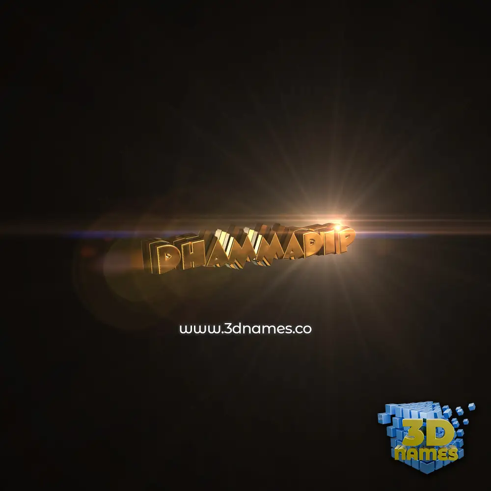 dhammadip in Golden Sparkle style - 3D name wallpaper