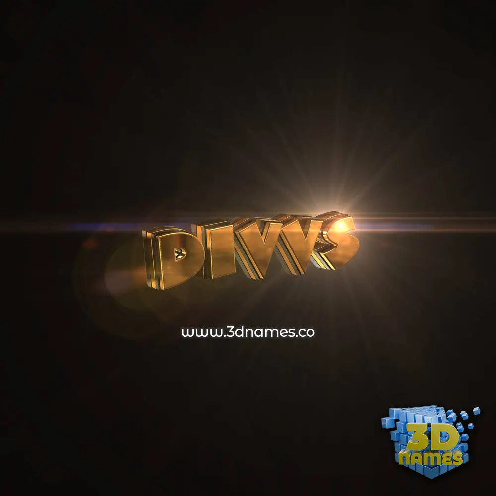divvs in Golden Sparkle style - 3D name wallpaper divvs in Golden Sparkle style - 3D name wallpaper