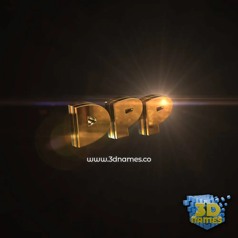dpp in Golden Sparkle style - 3D name wallpaper dpp in Golden Sparkle style - 3D name wallpaper