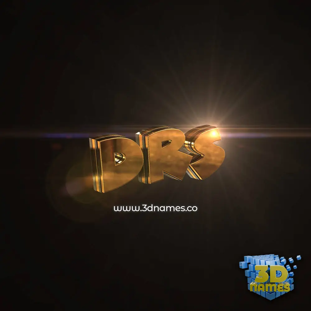 drs in Golden Sparkle style - 3D name wallpaper drs in Golden Sparkle style - 3D name wallpaper