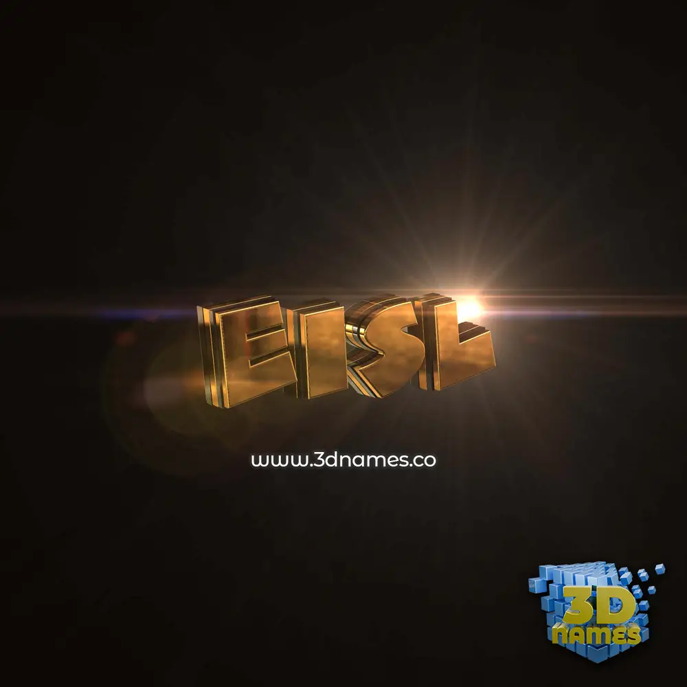 eisl in Golden Sparkle style - 3D name wallpaper eisl in Golden Sparkle style - 3D name wallpaper