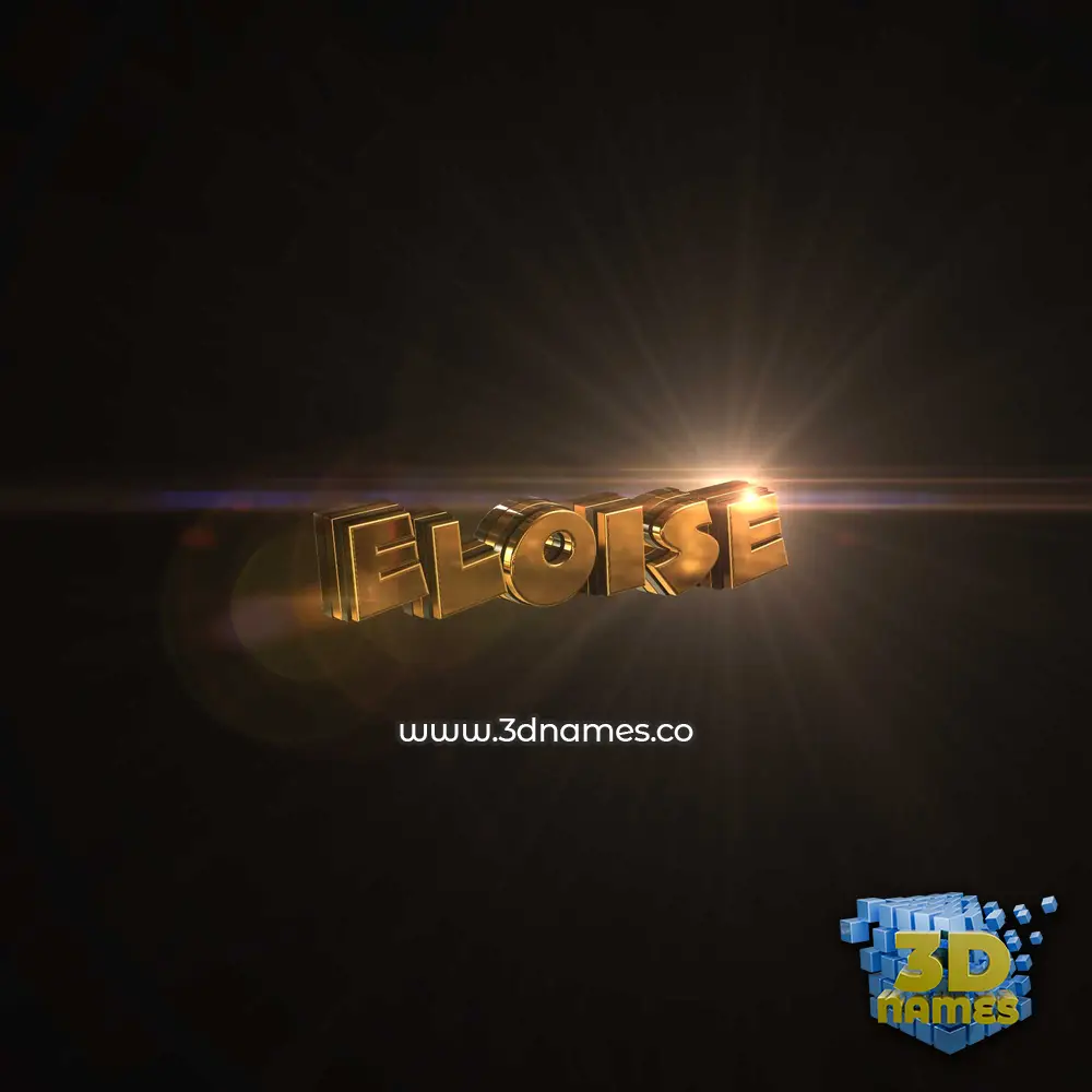 eloise in Golden Sparkle style - 3D name wallpaper