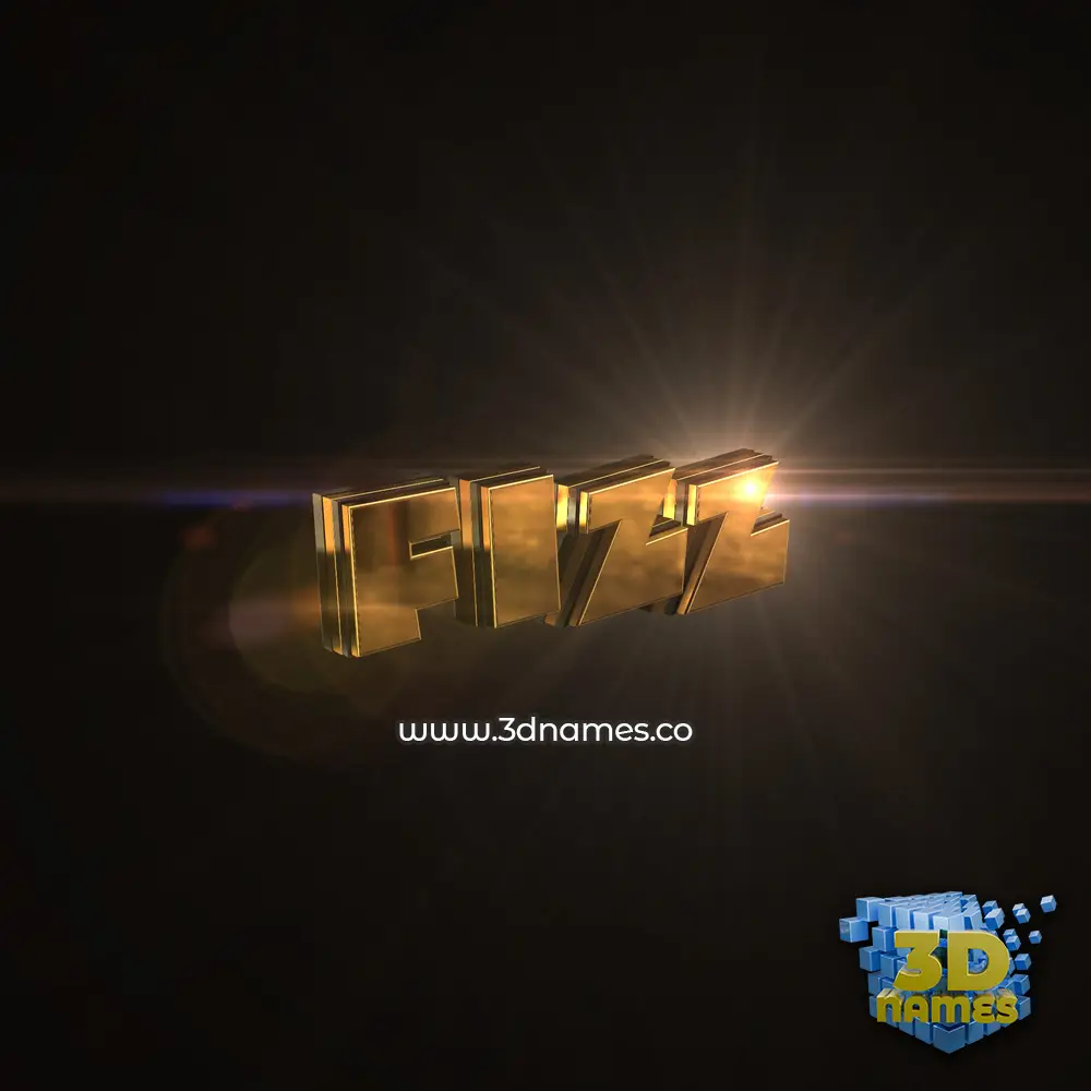fizz in Golden Sparkle style - 3D name wallpaper