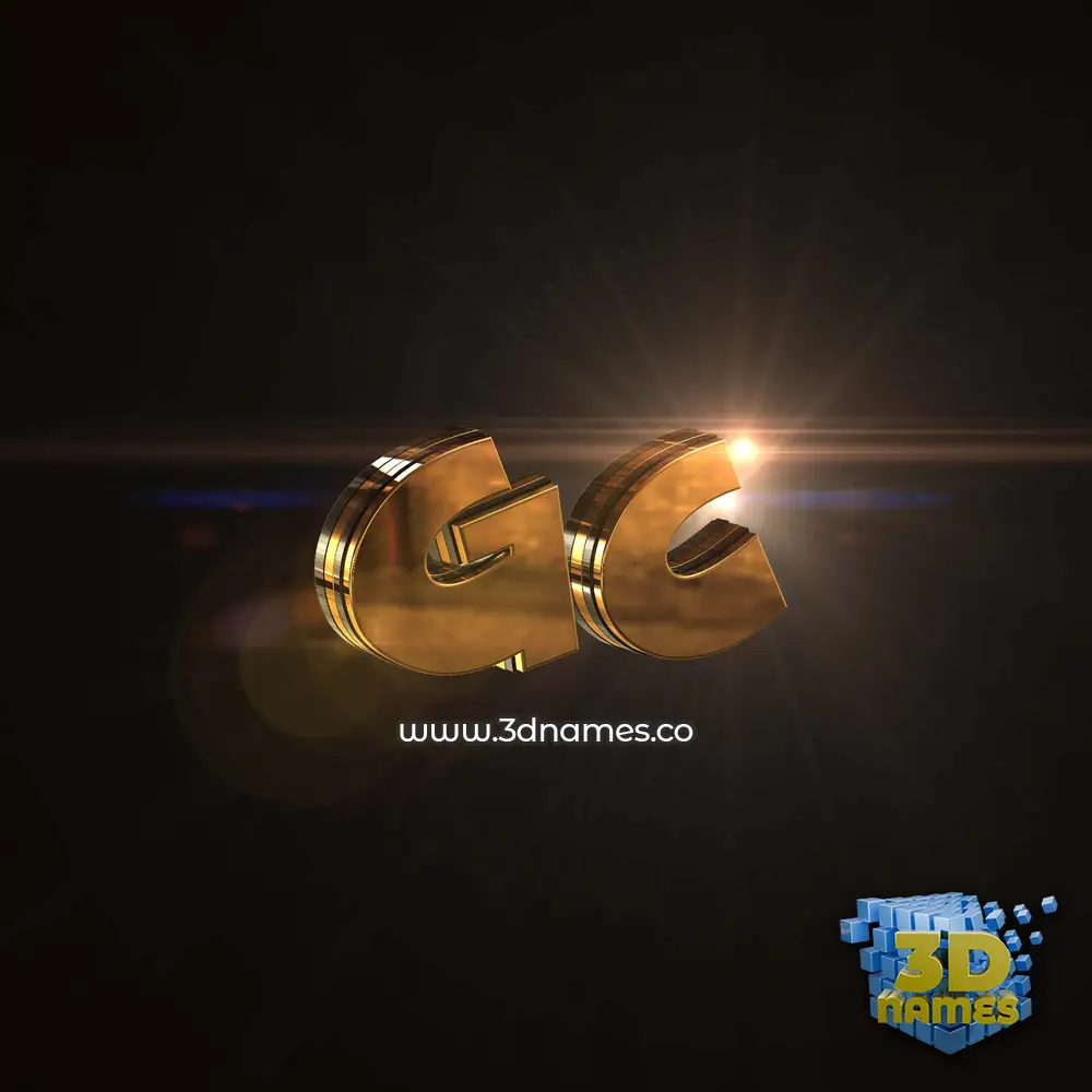 gc in Golden Sparkle style - 3D name wallpaper gc in Golden Sparkle style - 3D name wallpaper