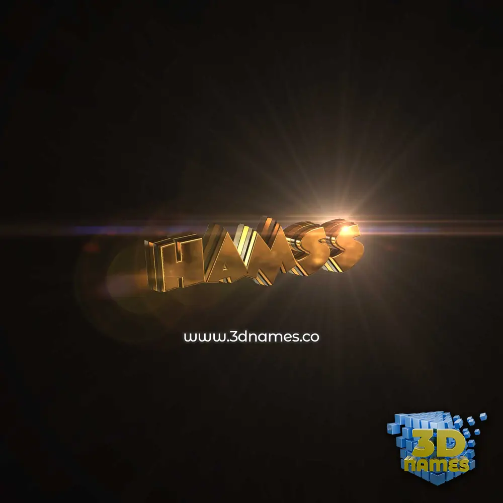 hamss in Golden Sparkle style - 3D name wallpaper hamss in Golden Sparkle style - 3D name wallpaper