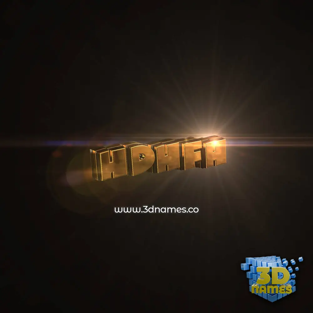 hdhfh in Golden Sparkle style - 3D name wallpaper hdhfh in Golden Sparkle style - 3D name wallpaper