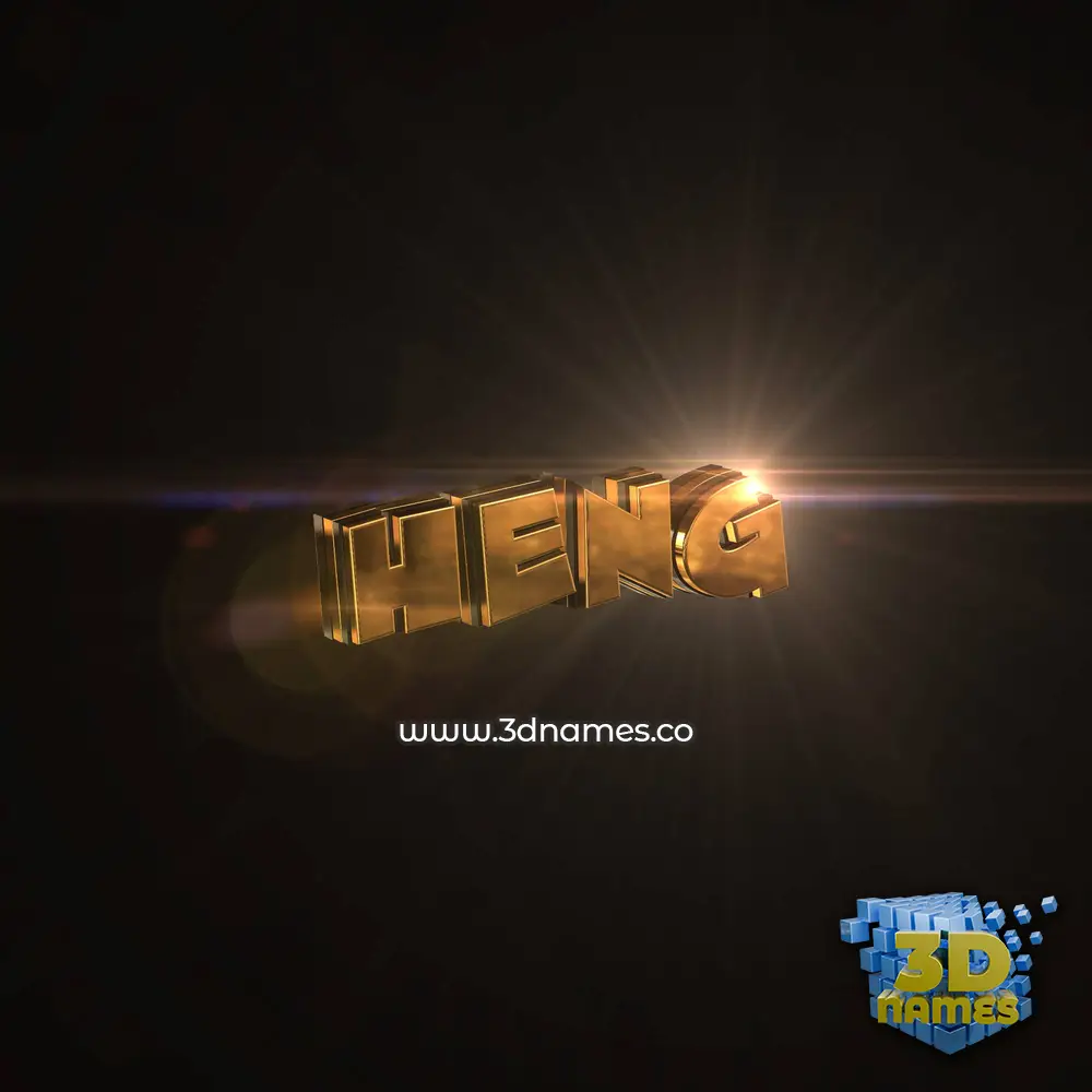 heng in Golden Sparkle style - 3D name wallpaper heng in Golden Sparkle style - 3D name wallpaper