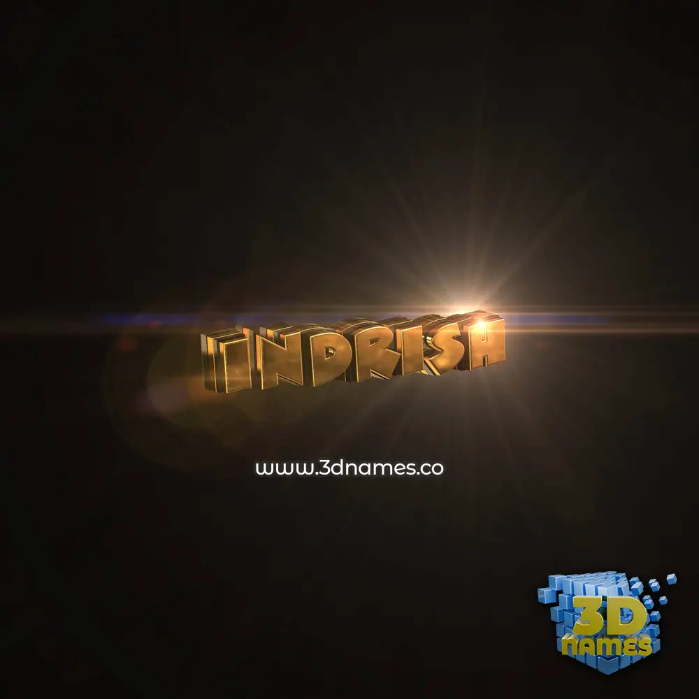 indrish in Golden Sparkle style - 3D name wallpaper indrish in Golden Sparkle style - 3D name wallpaper