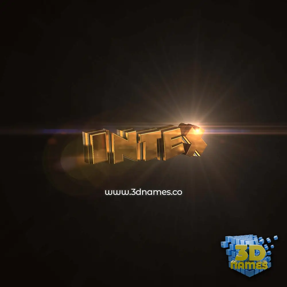 intex in Golden Sparkle style - 3D name wallpaper intex in Golden Sparkle style - 3D name wallpaper
