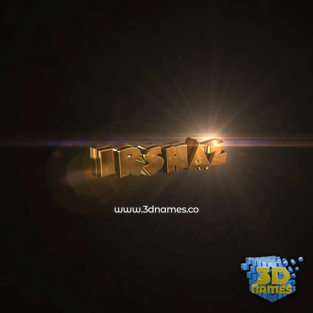 irshaz in Golden Sparkle style - 3D name wallpaper irshaz in Golden Sparkle style - 3D name wallpaper