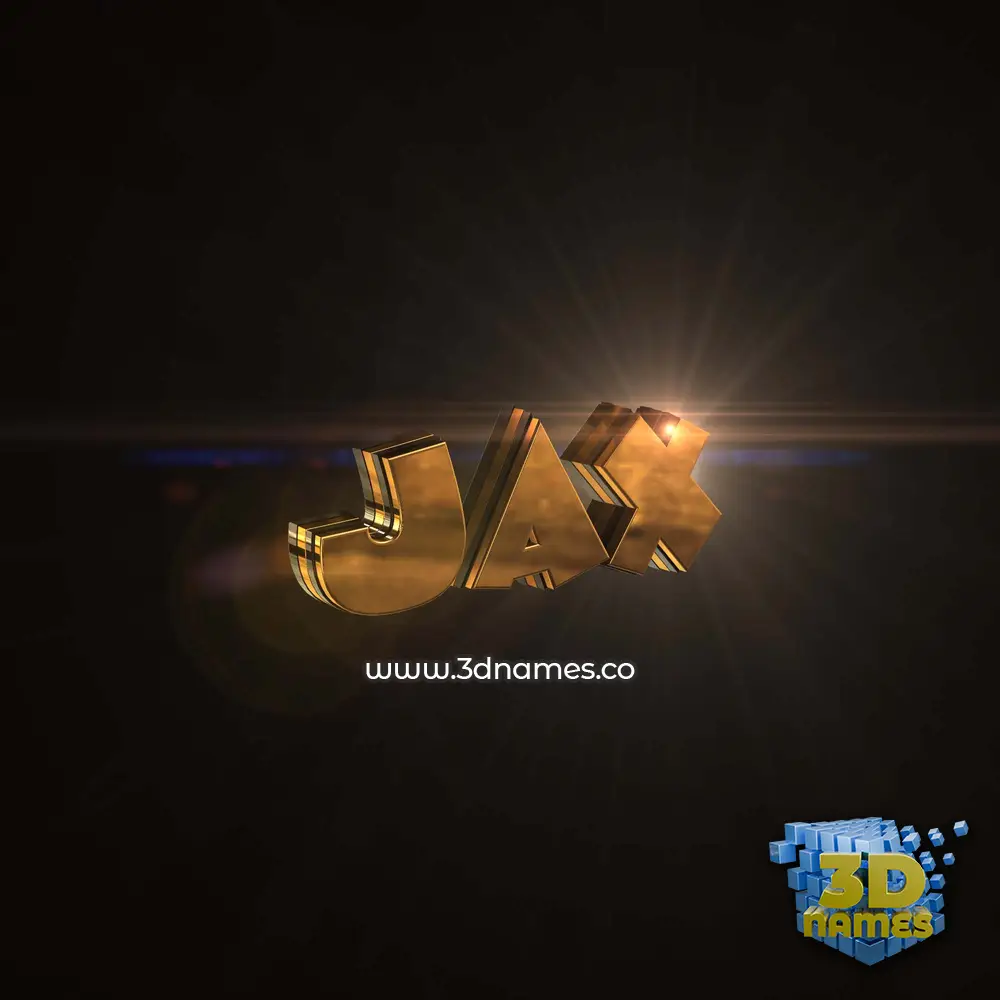 jax in Golden Sparkle style - 3D name wallpaper jax in Golden Sparkle style - 3D name wallpaper
