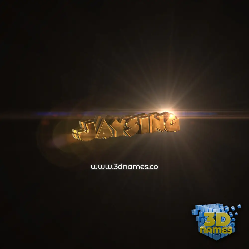 jaysing in Golden Sparkle style - 3D name wallpaper