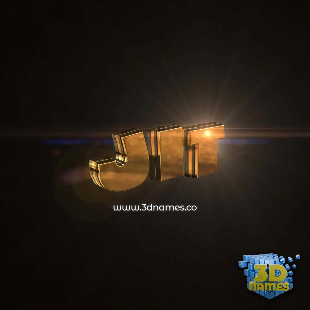jit in Golden Sparkle style - 3D name wallpaper