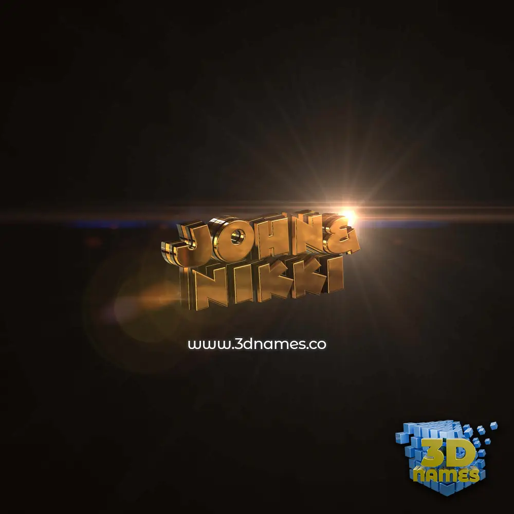 john & nikki in Golden Sparkle style - 3D name wallpaper john & nikki in Golden Sparkle style - 3D name wallpaper