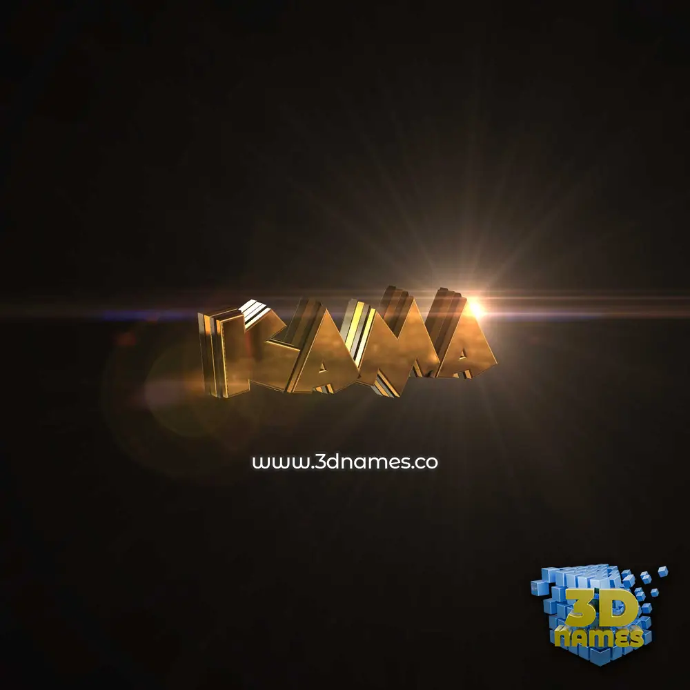 kama in Golden Sparkle style - 3D name wallpaper kama in Golden Sparkle style - 3D name wallpaper