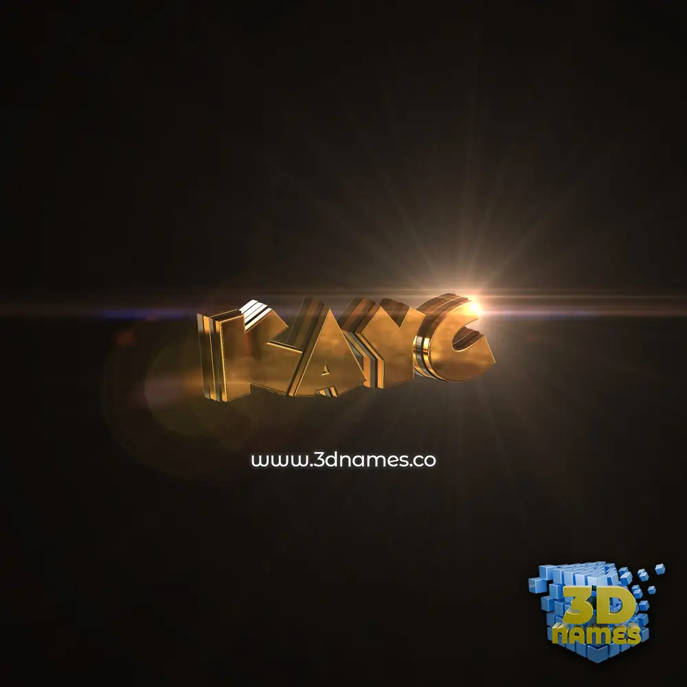 kayc in Golden Sparkle style - 3D name wallpaper kayc in Golden Sparkle style - 3D name wallpaper