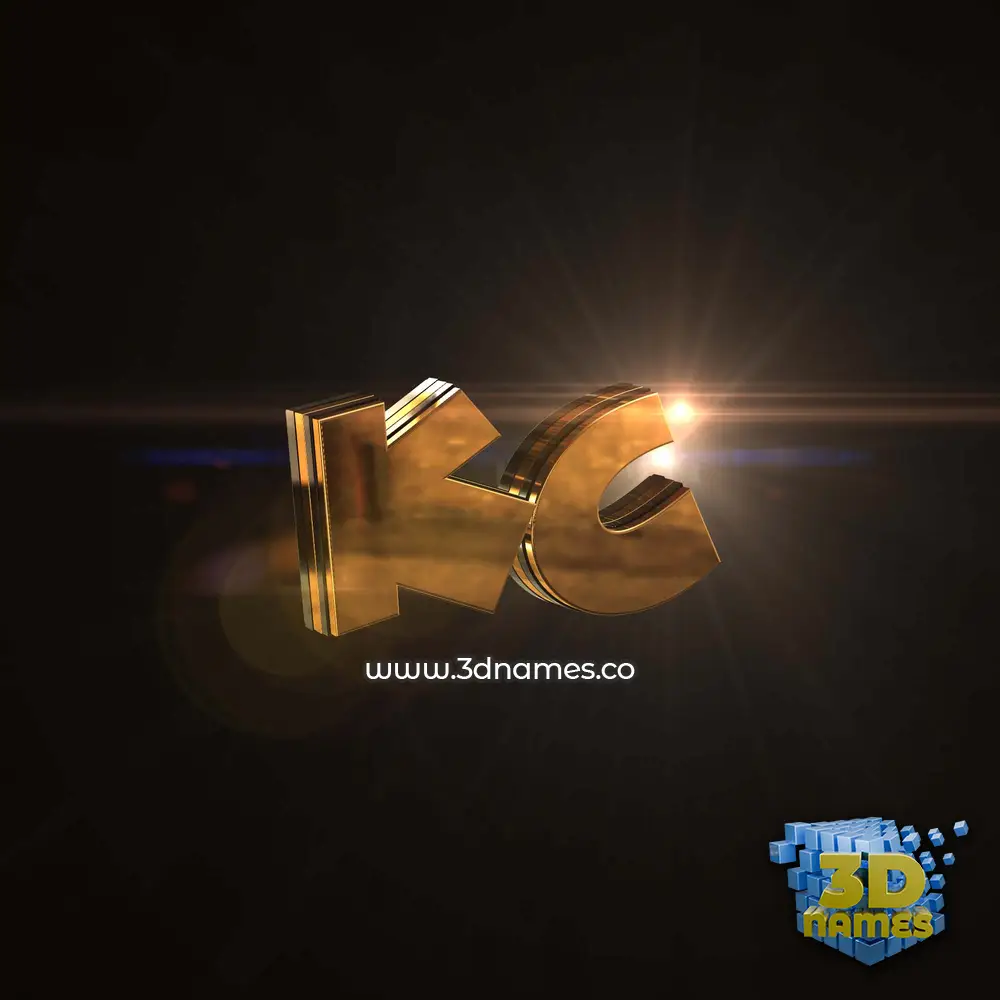 kc in Golden Sparkle style - 3D name wallpaper kc in Golden Sparkle style - 3D name wallpaper