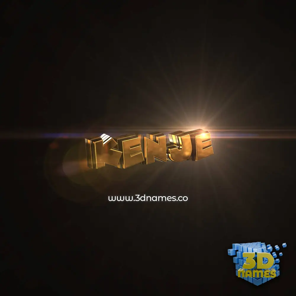 kenje in Golden Sparkle style - 3D name wallpaper kenje in Golden Sparkle style - 3D name wallpaper