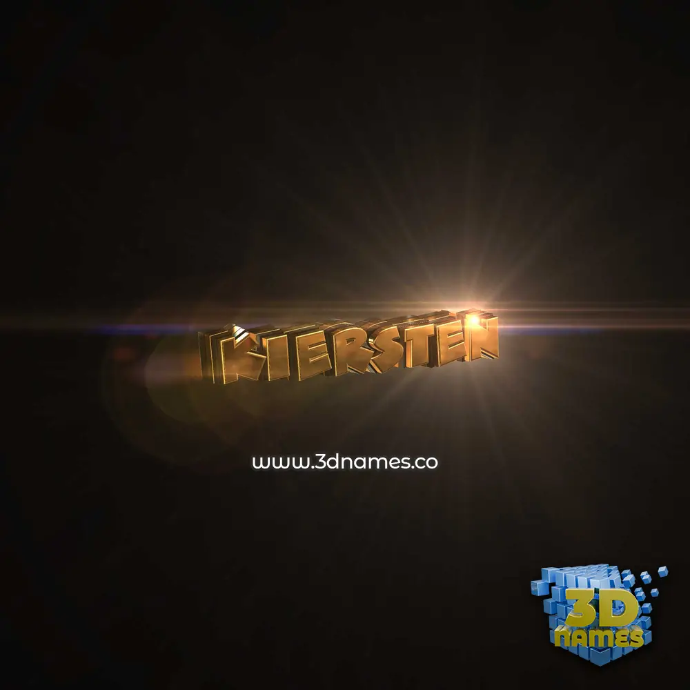 kiersten in Golden Sparkle style - 3D name wallpaper kiersten in Golden Sparkle style - 3D name wallpaper