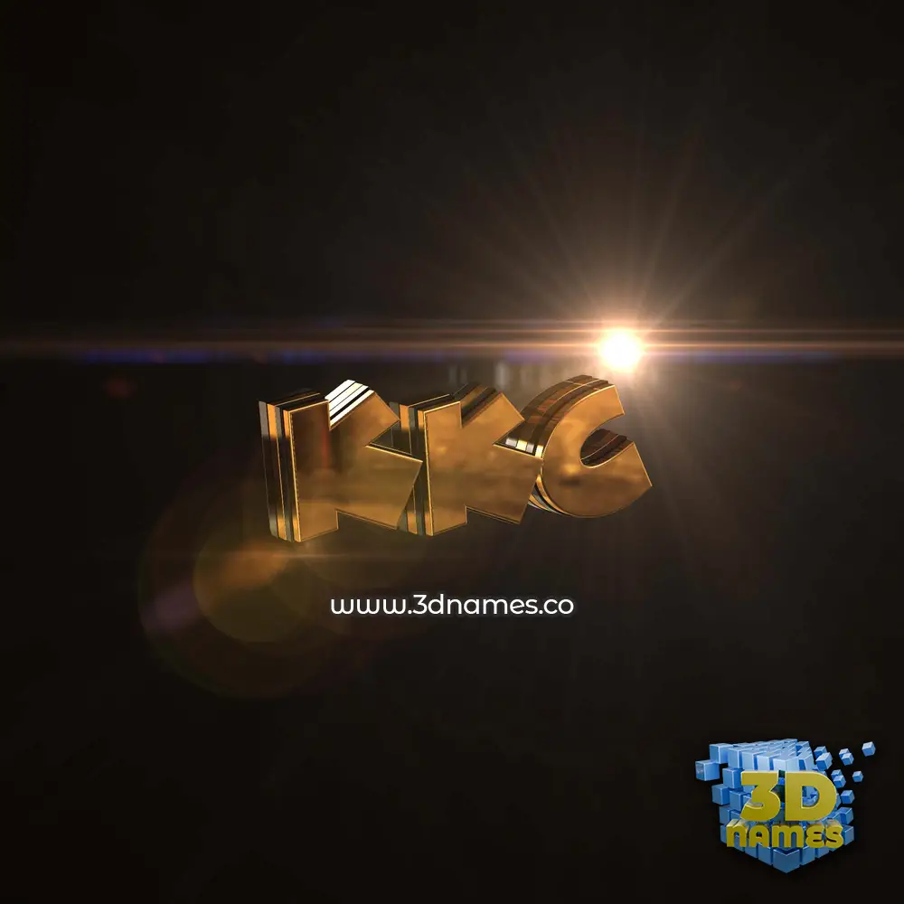 kkc in Golden Sparkle style - 3D name wallpaper kkc in Golden Sparkle style - 3D name wallpaper