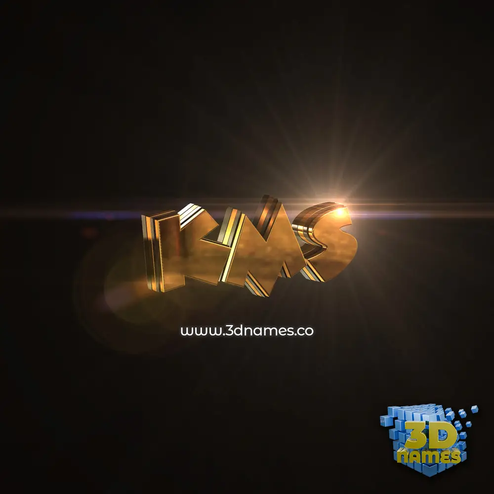 kms in Golden Sparkle style - 3D name wallpaper kms in Golden Sparkle style - 3D name wallpaper