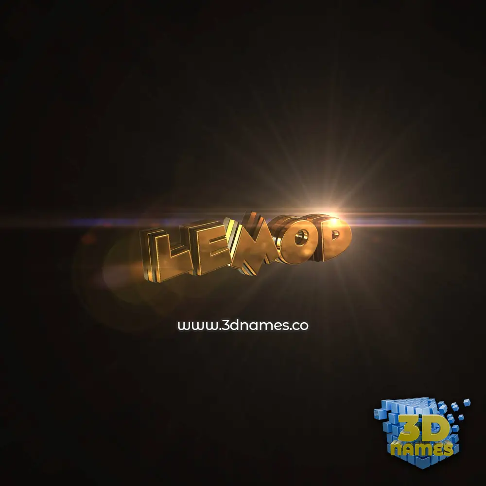lemod in Golden Sparkle style - 3D name wallpaper
