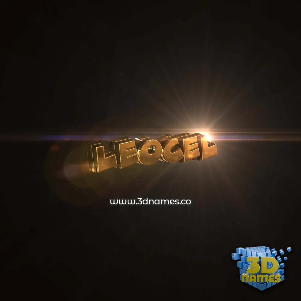 leocel in Golden Sparkle style - 3D name wallpaper leocel in Golden Sparkle style - 3D name wallpaper