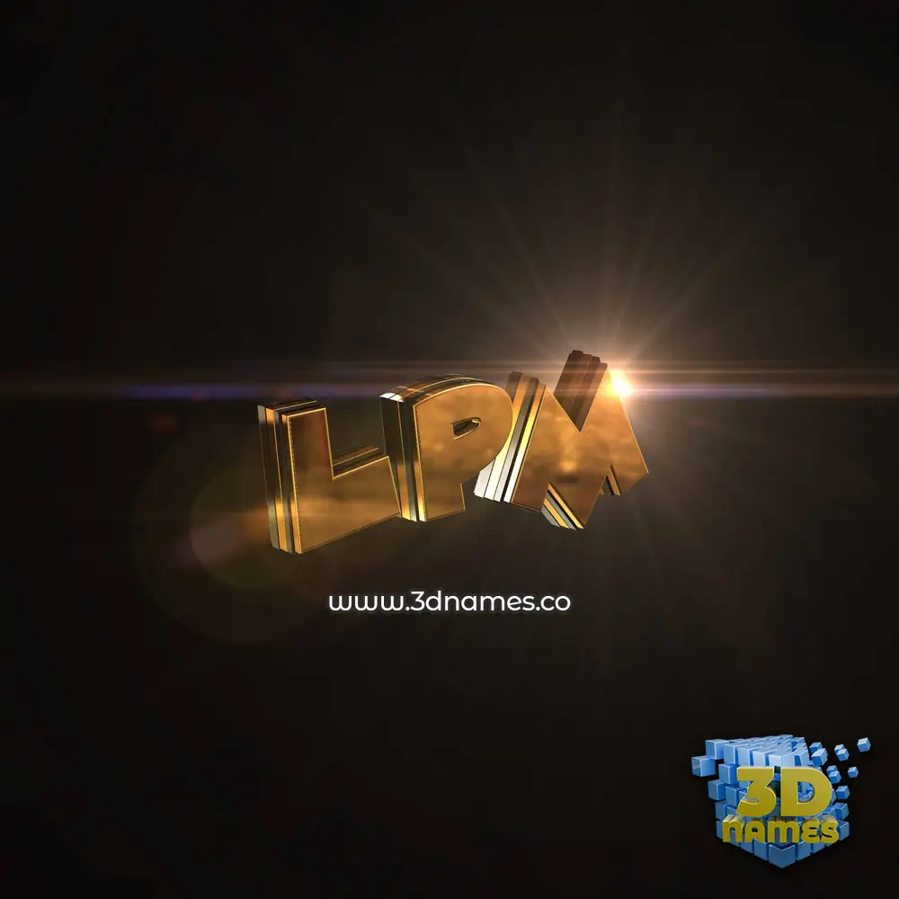 lpm in Golden Sparkle style - 3D name wallpaper lpm in Golden Sparkle style - 3D name wallpaper