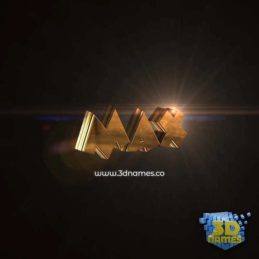 max in Golden Sparkle style - 3D name wallpaper max in Golden Sparkle style - 3D name wallpaper
