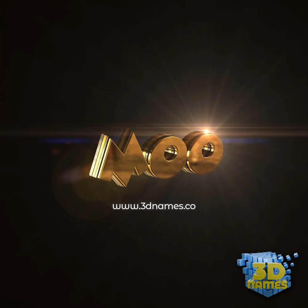 moo in Golden Sparkle style - 3D name wallpaper moo in Golden Sparkle style - 3D name wallpaper