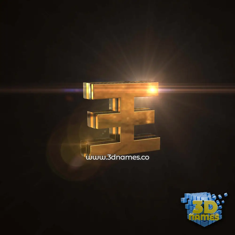 王 in Golden Sparkle style - 3D name wallpaper
