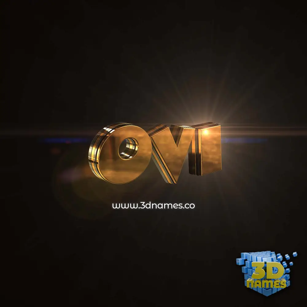 ovi in Golden Sparkle style - 3D name wallpaper ovi in Golden Sparkle style - 3D name wallpaper
