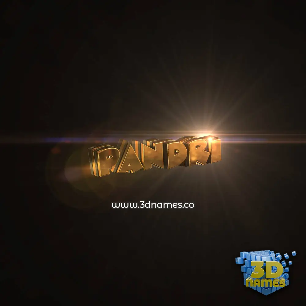 pandri in Golden Sparkle style - 3D name wallpaper pandri in Golden Sparkle style - 3D name wallpaper