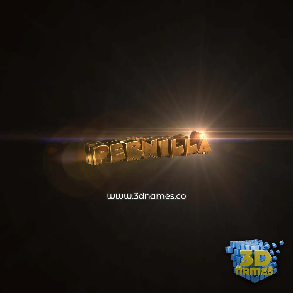 pernilla in Golden Sparkle style - 3D name wallpaper
