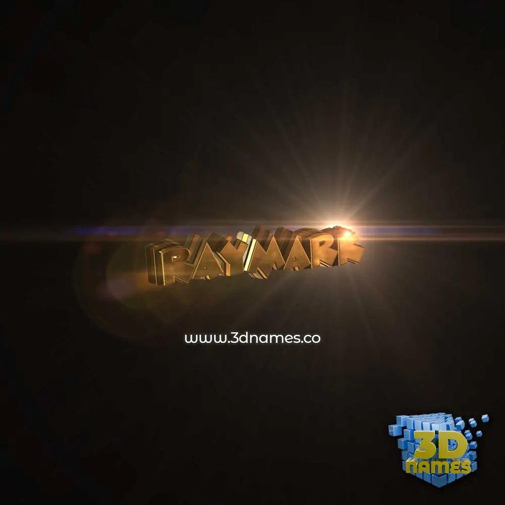 raymark in Golden Sparkle style - 3D name wallpaper
