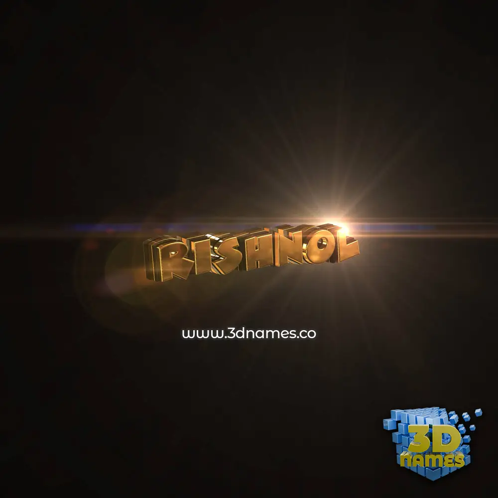 rishnol in Golden Sparkle style - 3D name wallpaper rishnol in Golden Sparkle style - 3D name wallpaper