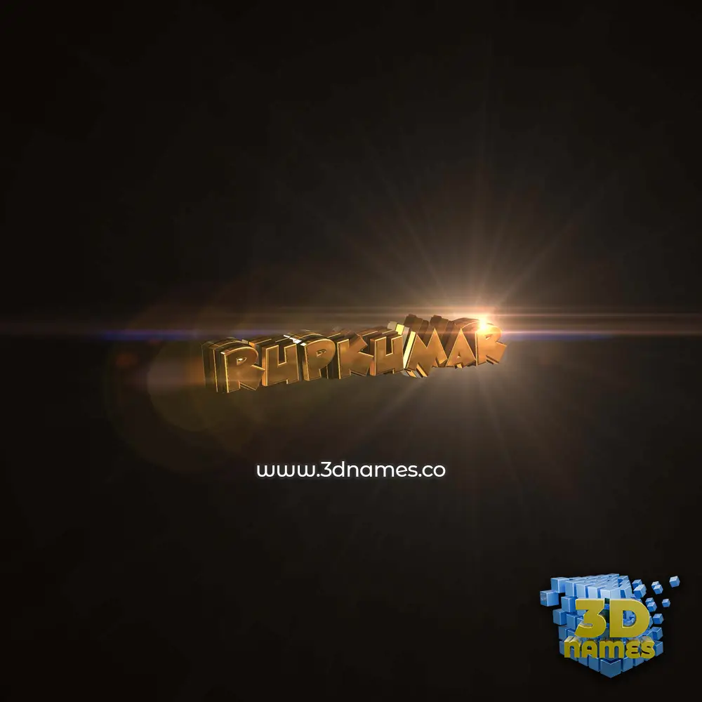 rupkumar in Golden Sparkle style - 3D name wallpaper