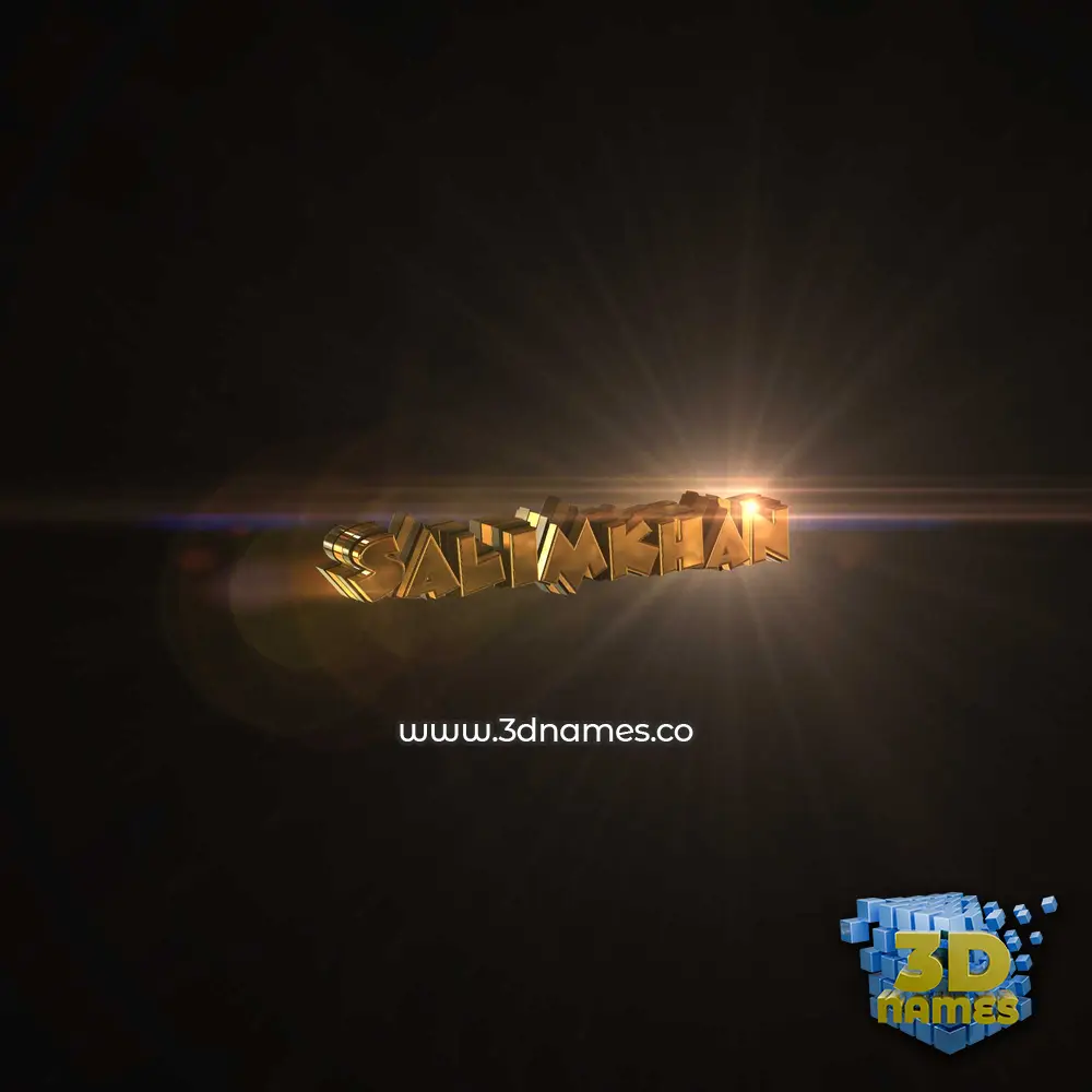 salimkhan in Golden Sparkle style - 3D name wallpaper
