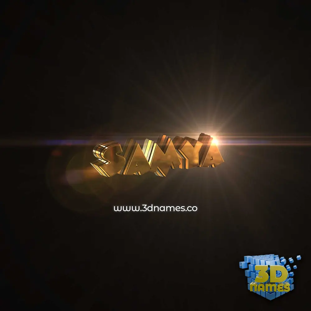 samya in Golden Sparkle style - 3D name wallpaper